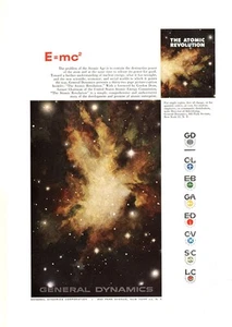 1958 General Dynamics: E=mc2 Vintage Print Ad - Bild 1 von 1