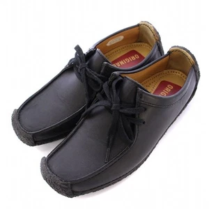 Clarks Originales Zapatos Wallabies de Cuero Puntera Cuadrada Plana Uk4 Negro/Bb de Mujer - Imagen 1 de 7