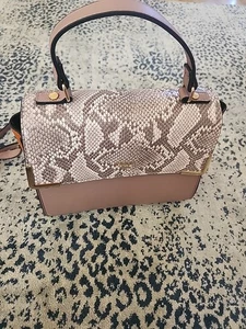 Dune London Top Handle Crossbody Bag Beige Snake Print Kunstleder 2 Wege Tasche - Bild 1 von 16