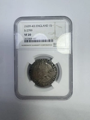 1639-43 England 1S VF 20 S-2799 NGC Graded - Image 1 of 4