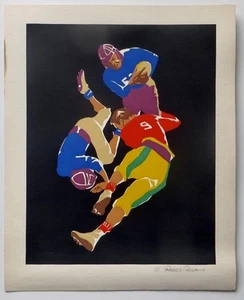 Original Vintage African American Artist RAMON PRICE Chicago Print Pencil SIGNED - Picture 1 of 7