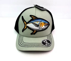 Top Level Fisch Angeln Erwachsene Herren Einheitsgröße grau schwarz Outdoor Trucker Snapback Mütze - Bild 1 von 11