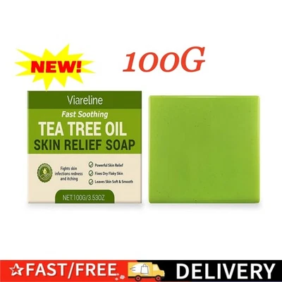 Relief Soap Bar, Loravey Tea Tree Oil Soap, Natural Soaps for Healthy Skin Hot - Image 1 of 4