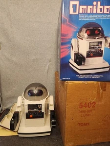 1980s Tomy Omnibot 5402 Robot w/ Battery Cover Manual Tray FOR PARTS READ - Picture 1 of 13