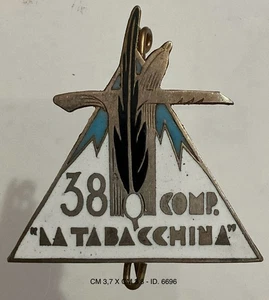 ALPINI 38a COMPAGNIA LA TABACCHINA DISTINTIVO REGIO ESERCITO PROD. F.M.LORIOLOI - Picture 1 of 6