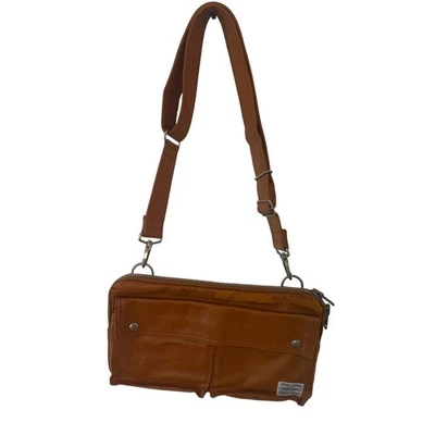 Porter Yoshida & Co. Bolso de hombro de cuero sintético naranja Foto 1 de 4