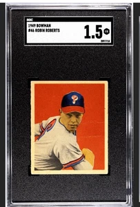 ROBIN ROBERTS 1949 BOWMAN SGC 1.5 ! *JUST GRADED ! *DEAD CENTERED BEAUTY ! LOOK - Picture 1 of 2
