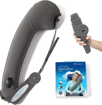 Ultimate Travel Pillow for Neck and Body, Airplane and Car Seats, Inflatable Spa - image 1 of 4