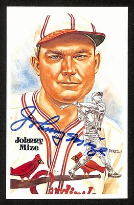 Johnny Mize HOF Signed/Auto 1981 Perez-Steele Postcard #176 Cardinals 199168 Foto 1 de 2