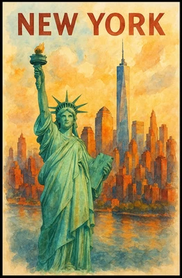 New York Cityscape Poster - Image 1 of 4
