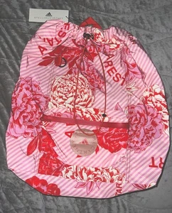 ¡Raro! Nuevo con etiquetas Adidas By Stella McCartney Saco de Gimnasio Almendra Suave, Rojo Activo Vegano - Imagen 1 de 6