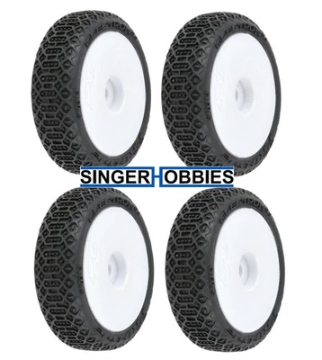 PRO-LINE RACING 1031413 Electron 2.0 F/R Tires Mounted 7mm Wht (4) Losi Micro-B - Image 1 of 2