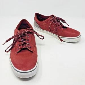 VANS Off the Wall Maroon Lace-up Sneakers Shoes Size 10.5 - Picture 1 of 17