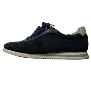 Auth BRUNELLO CUCINELLI - Navy Nylon Suede Men's Sneakers - Picture 1 of 6
