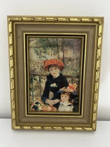 Vintage Print/ Picture In Ornate gold tone Wooden Frame, On The Terrace Renoir - Picture 1 of 8
