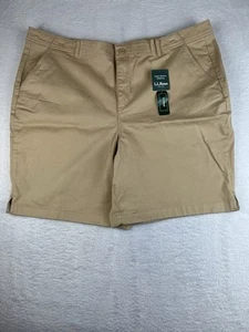Pantaloncini L.L.Bean kaki beige vestibilità preferita donna 20W regular LLBean nuovi con etichette - Foto 1 di 5