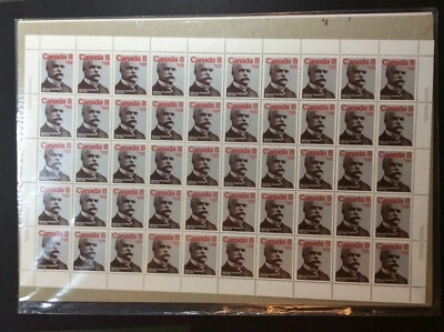 BroadviewStamps Canada #661ii DF, ribbed. Never opened MNH XF sheet.  CV$150+ - Image 1 of 4