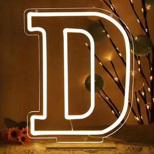 Letter D Neon Sign,Letter Lights 26 Alphabet Neon,Neon Letter Lights for Wedding - Picture 1 of 8