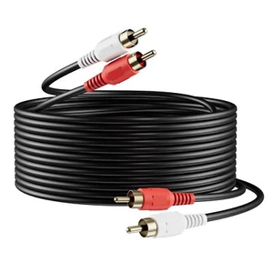 RCA Cable 10ft,2RCA Male to 2RCA Male,Audio Stereo Subwoofer Cable [Hi-Fi Sou... - Picture 1 of 7