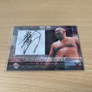 Professional wrestling card Minoru Suzuki Autograph 2009 BBM Nearly unused