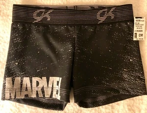 MARVEL COMICS GK MICRO MINI CHILD MEDIUM SUBLIMATED GYM CHEER WORKOUT SHORTS CM - Picture 1 of 7