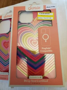 Sonix Apple iPhone 14 Plus Case with MagSafe - Rainbow Hearts NEW Free Shipping - Picture 1 of 6