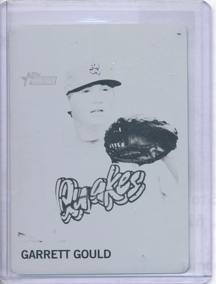 2013 Topps Heritage Minors Garrett Gould Black Printing Plate..Only 1/1 World - Image 1 of 1