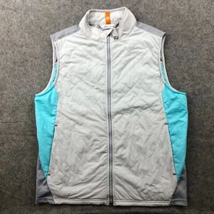 Peter Millar Vest Mens Medium Gray Fuse Elite Quilted Golf Wind Water Resistant - Picture 1 of 15