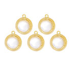  5 Pcs Metal Jewelry Accessories Diamond Earings Beads Charms