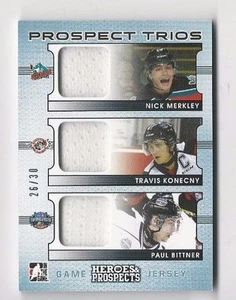 2014/15 Heroes Prospects Travis Konecny Paul Bittner Nick Merkley Triple Trikot - Bild 1 von 1