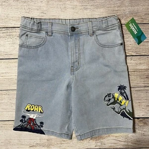 Garanimals Boys Dinosaur Denim Shorts Size L (10-12). NWT! Light Wash Denim. - Picture 1 of 7