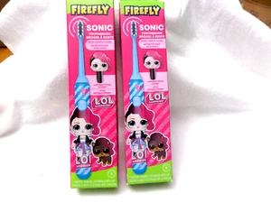(2)Firefly Sonic Toothbrush For Kids Lol Surprise w/ Antibacterial Cover NEW - Picture 1 of 5