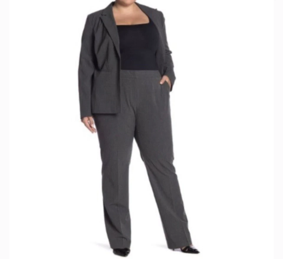 Halogen Taylor Fit Grey Charcoal Women’s Career  Plus Pants Sz 26 - Image 1 of 4