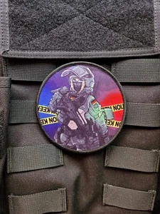 German pinup SWAT police anime girl GSG9 Rainbow 6 airsoft morale military patch - Picture 1 of 1