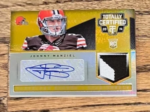 2014 Johnny Manziel Rookie RC Topps Totally Certified Gold RPA Auto Patch x/5 - Picture 1 of 2