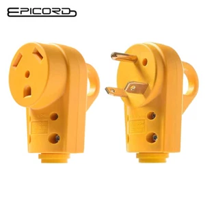 30 AMP RV Male Female Replacement Receptacle Plug Heavy Duty Ergonomic Grip Plug - Picture 1 of 8
