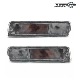 Fit Mitsubishi Triton L200 Mk 96-04 Front Bumper Lamp Indicator Light Smoke Lens - Picture 1 of 6