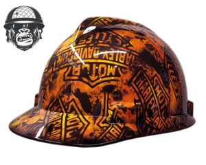 Custom Hydrographic Safety Hard Hat Mining Industrial HARLEY DAVIDSON CAP - Picture 1 of 3