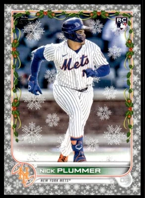 2022 Topps Holiday METALLIC RC Nick Plummer Rookie New York Mets #HW30 R54 - Image 1 of 2