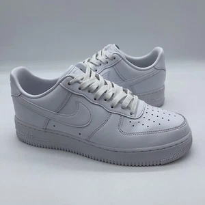 Nike DM0211-100 Air Force 1 '07 'Fresh' Men's Size 10 Shoes Triple White LEGIT - Picture 1 of 11