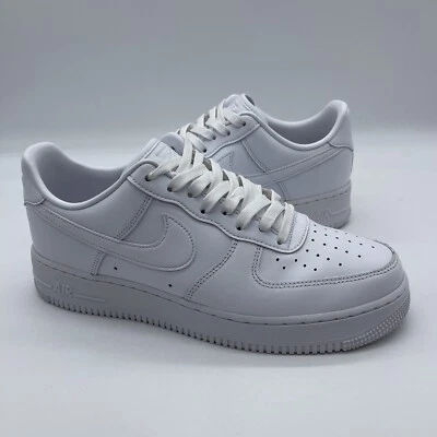 Nike DM0211-100 Air Force 1 '07 'Fresh' Men's Size 10 Shoes Triple White LEGIT - Image 1 of 4