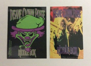 INSANE CLOWN POSSE 2-Pack of Stickers Riddle Box NEW OFFICIAL MERCHANDISE ICP - Foto 1 di 1