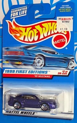 Hot Wheels 1999 First Editions #909 #2 of 26 '99 Mustang Mtflk Purple w/ 5SPs - Image 1 of 2