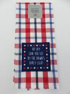 DII~ Embellished Kitchen Towel 18 x 28 inches ~ OH SAY CAN YOU EMBL Dishtowel - Picture 1 of 1