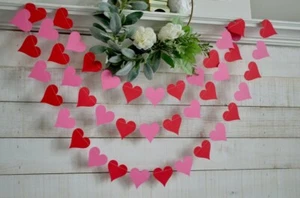 Valentines day decorations, valentines heart garland, photo prop - Picture 1 of 3