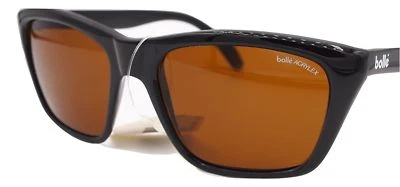 Nuevas gafas de sol negras acrílicas Bolle 527 vintage con lentes ámbar con etiquetas de colección nuevas de colección Foto 1 de 4