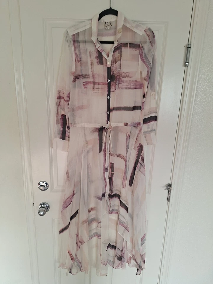 Vestido túnica seda manga larga alto hippie talla XS Foto 1 de 4