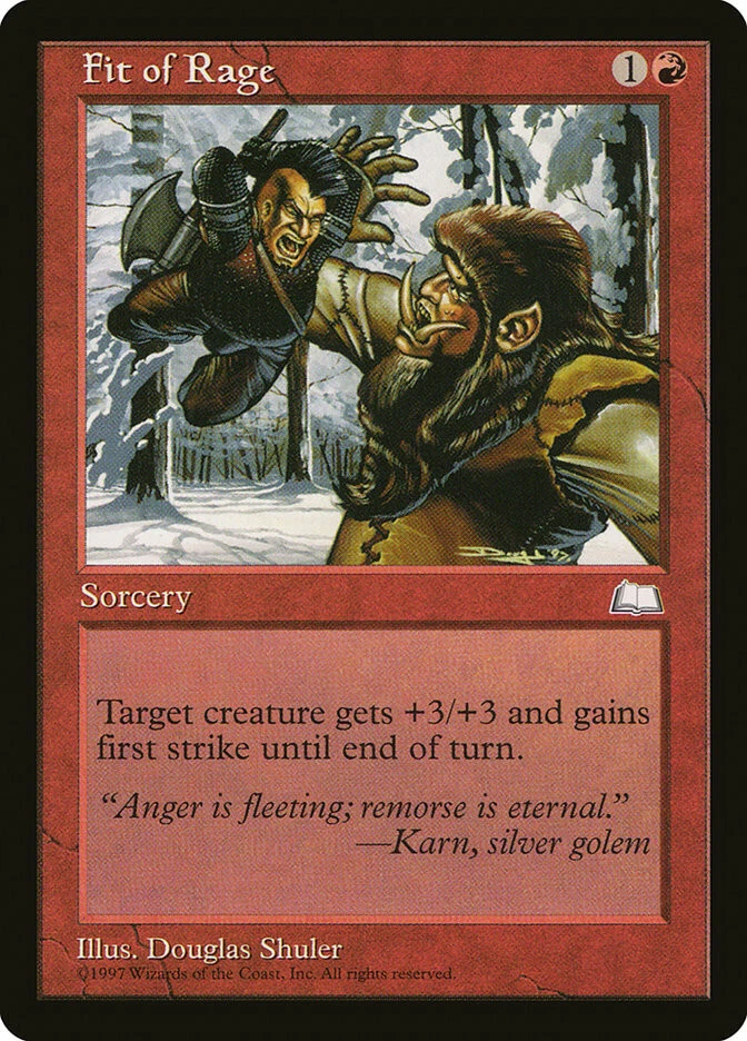 MTG - 4 x Fit of Rage - Playset 4x x4 - Weatherlight Regular - Image 1 of 1