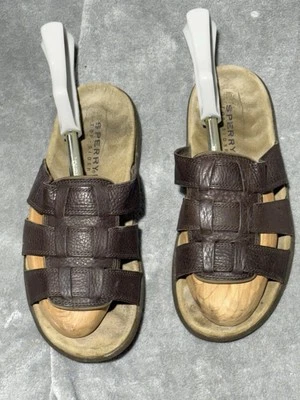 Sandalias de cuero Sperry Top-Sider deslizables para hombre talla 9M Foto 1 de 4