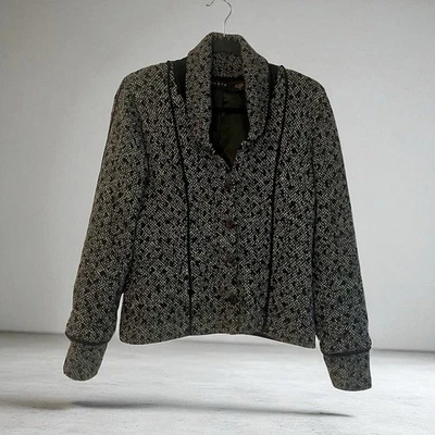 Vintage Dakota Alpaca Hand Loomed Black Cardigan Women’s Sweater Size SMALL - Image 1 of 4